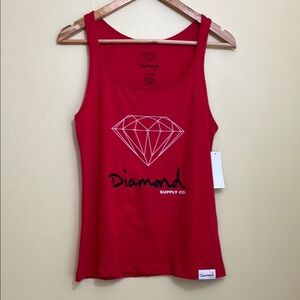 Diamond Supply Company | Red NWT Graphic 100%Cotton Tank Top Shirt S